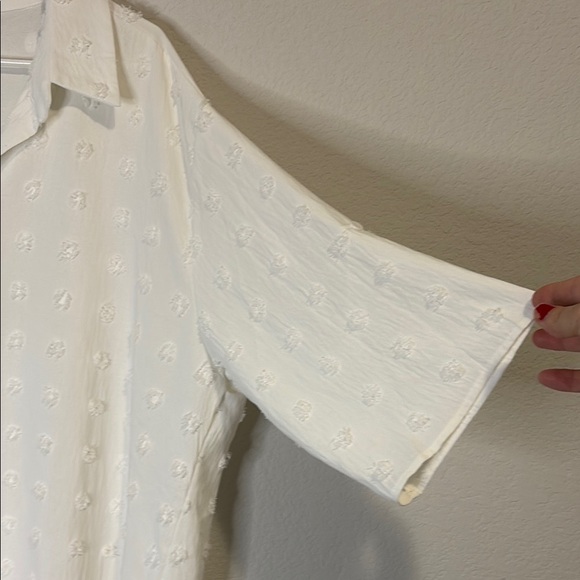 White textured women’s tunic  size XXXL - Picture 3 of 6